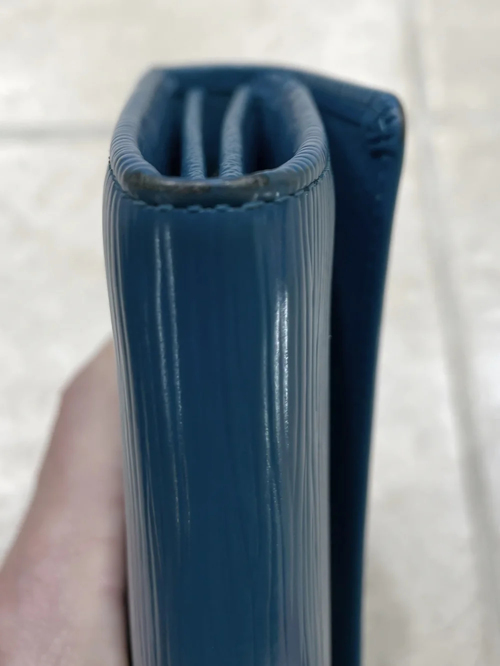 Louis Vuitton Epi Sarah Wallet Toledo Blue Long Wallet
